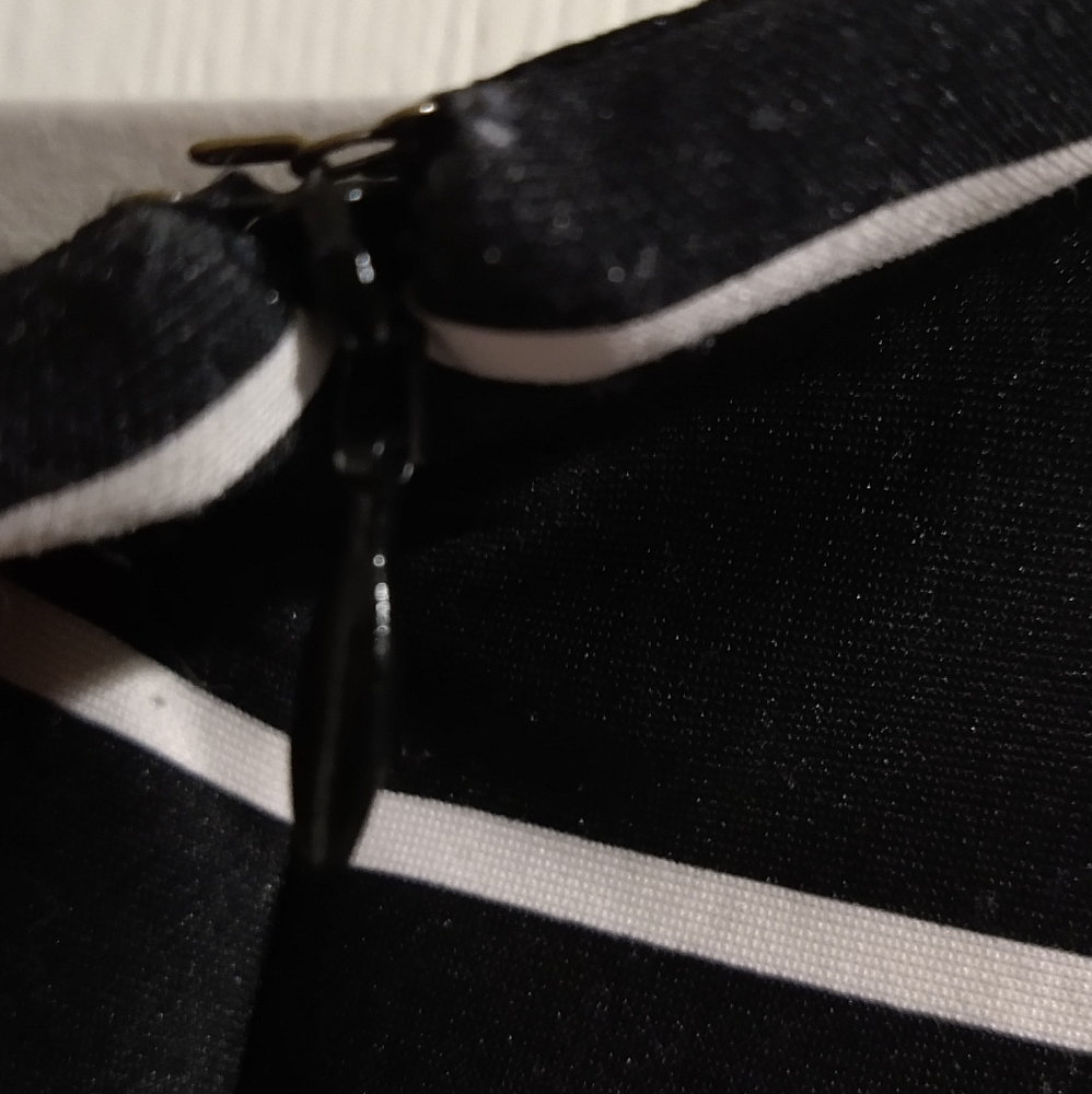 Lane Bryant sz 26W black and white striped dress - Picture 4 of 7